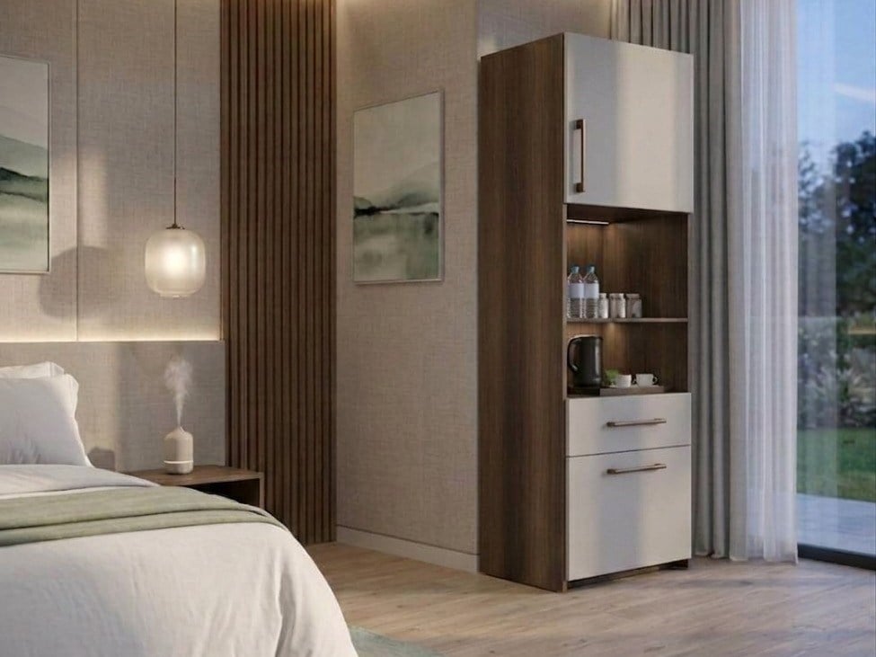 HANA HOTEL 60 COFFEE LED CABINET & DOOR
