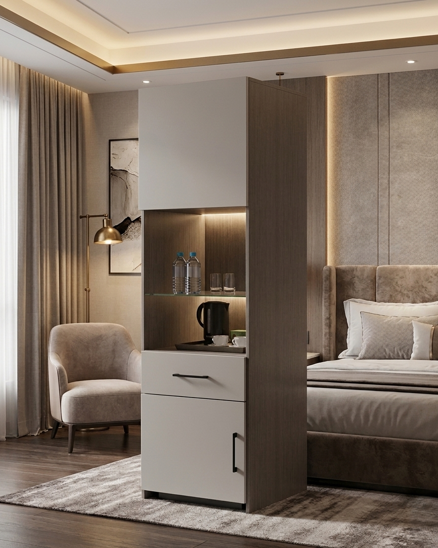 HANA HOTEL 60 COFFEE LED CABINET & DOOR