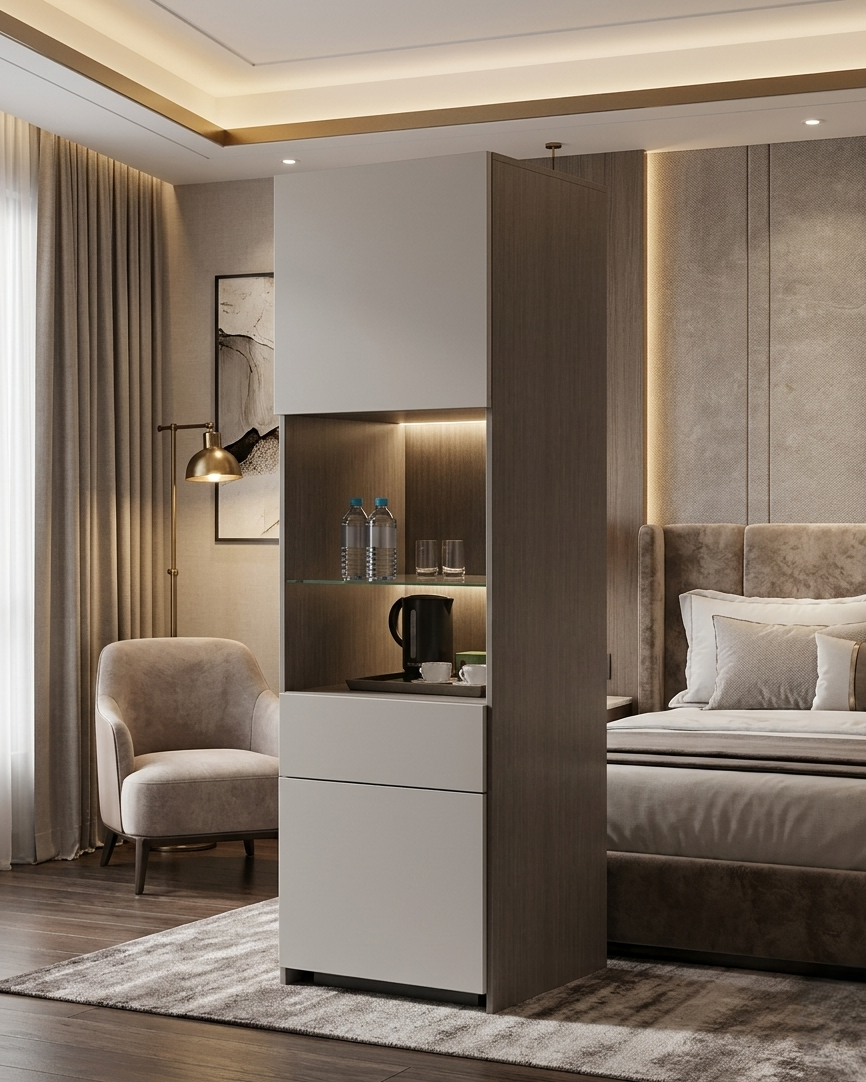 HANA HOTEL 60 COFFEE LED CABINET & DOOR