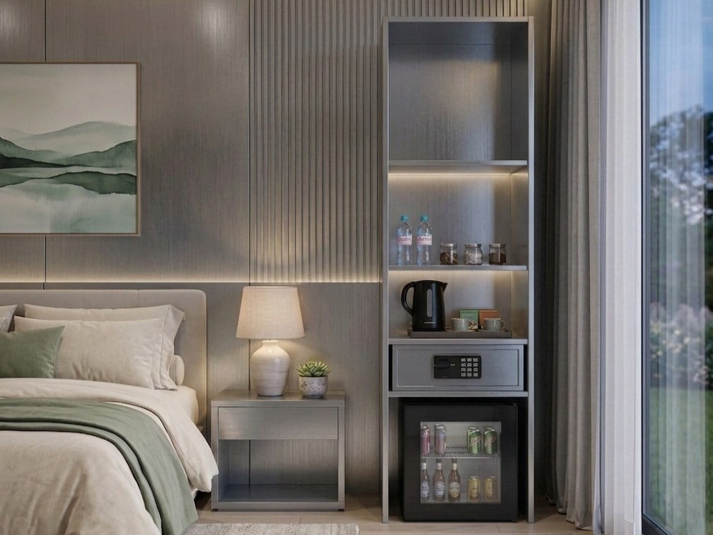 HANA HOTEL 60 COFFEE LED CABINET & DOOR