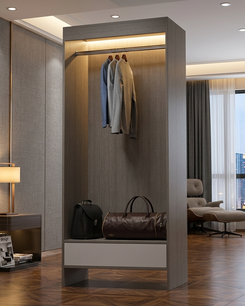 HANA HOTEL 90 LUGGAGE - 1DRW WARDROBE & LED