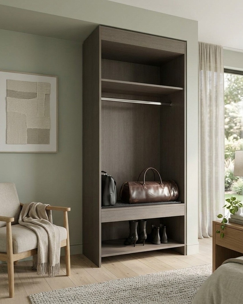 HANA HOTEL 90 LUGGAGE 1S - SHOE RACK WARDROBE & LED