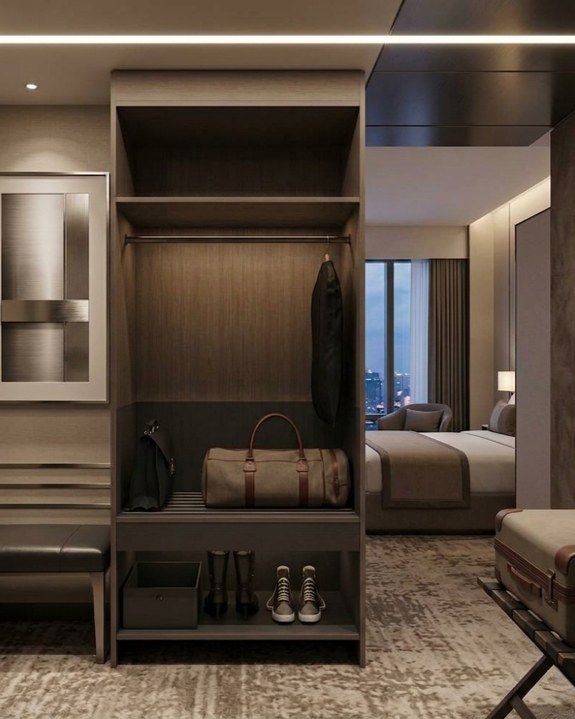 HANA HOTEL 90 LUGGAGE 1S - SHOE RACK WARDROBE & LED
