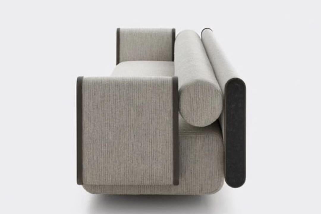 KAREN THREE SEATER SOFA - DRAPP/NUBUCK