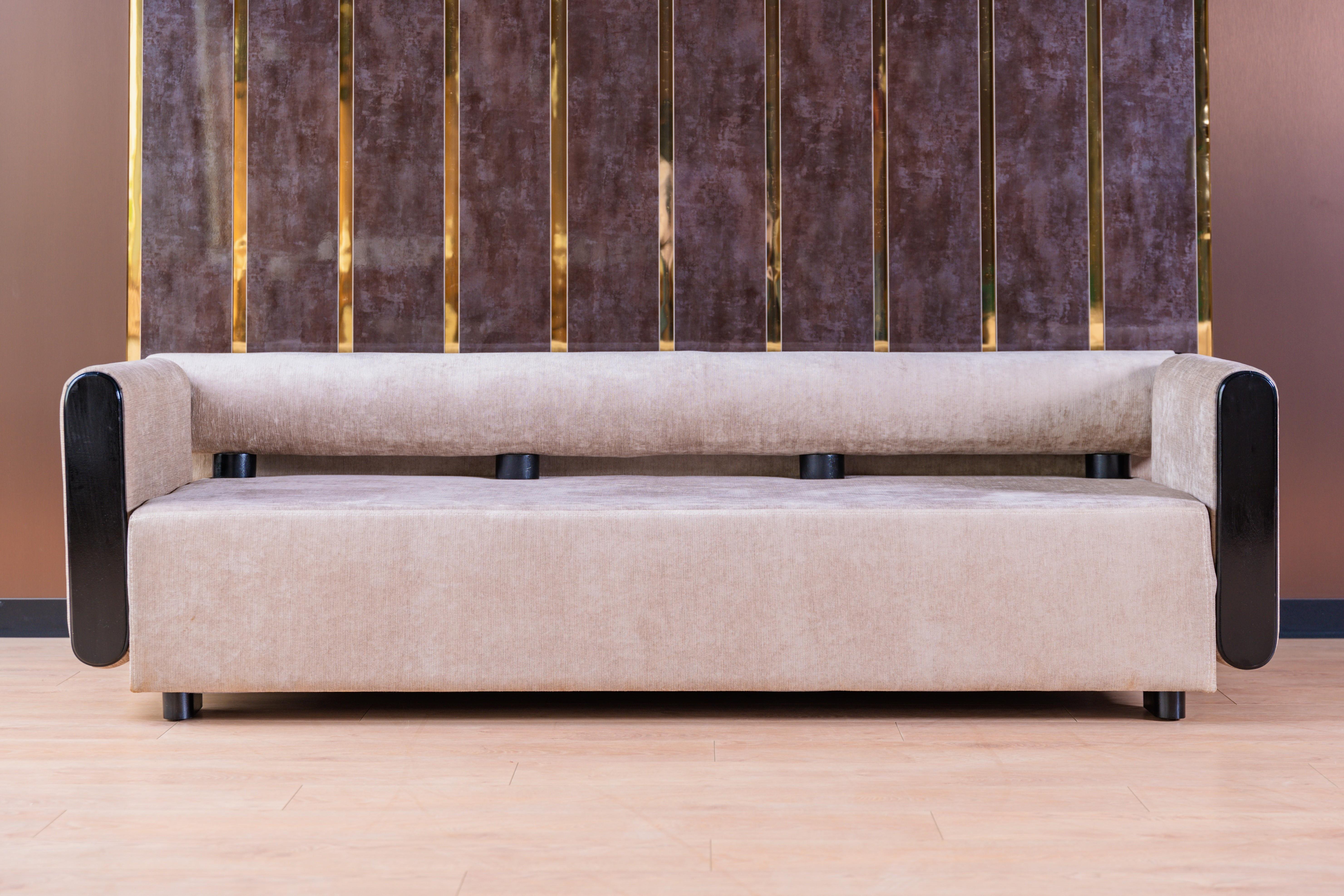 KAREN THREE SEATER SOFA - DRAPP/NUBUCK