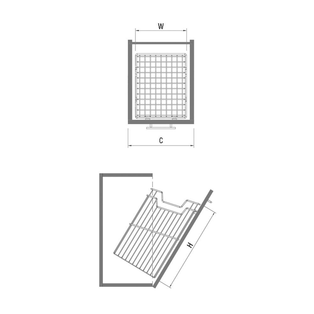 Laundry Basket & Hanger 45D S-8114