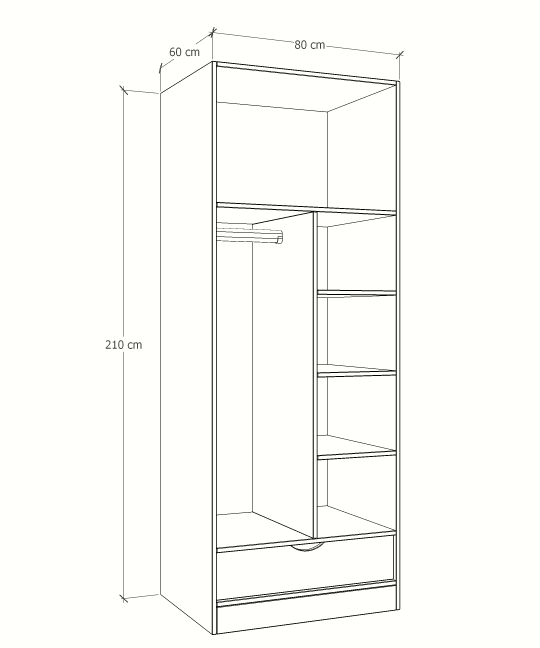 MAGIC 1DRW 125 3FS WARDROBE