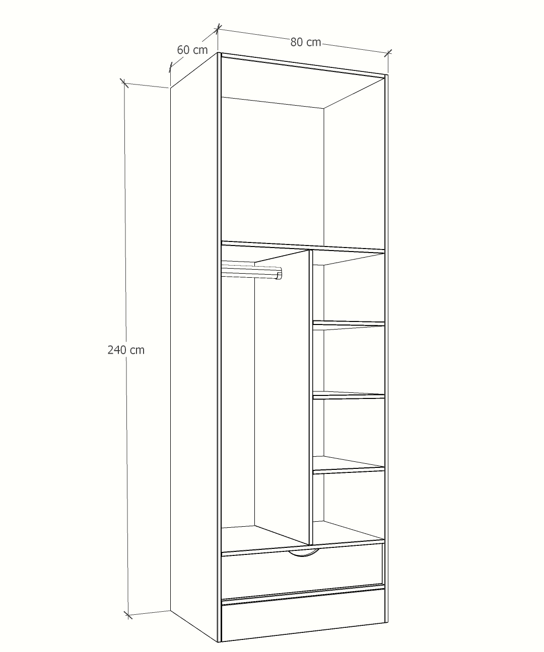 MAGIC 1DRW 125 3FS WARDROBE