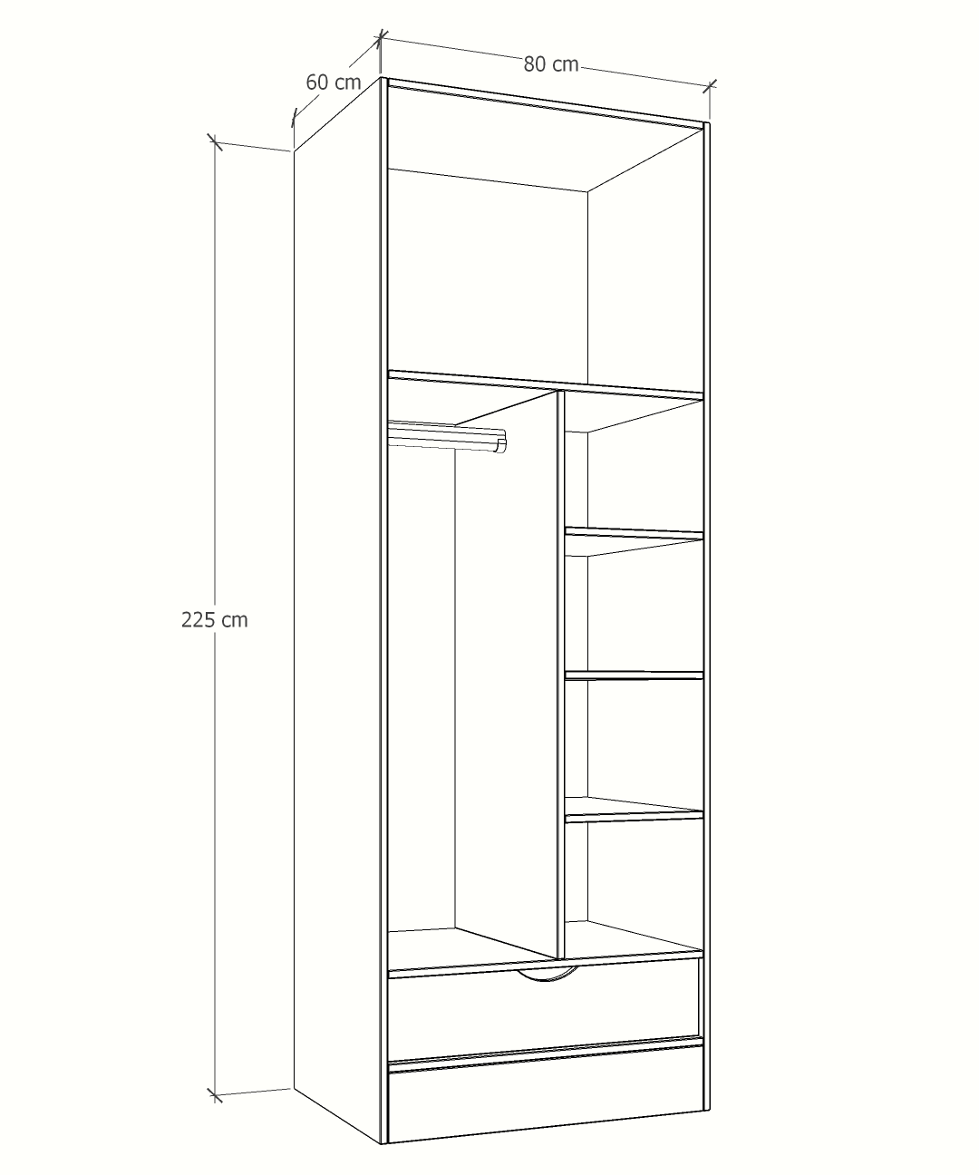 MAGIC 1DRW 125 3FS WARDROBE