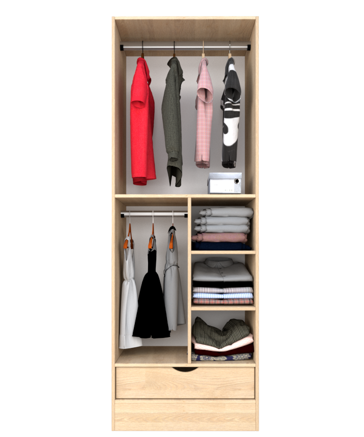 MAGIC 1DRW 90 2FS H WARDROBE