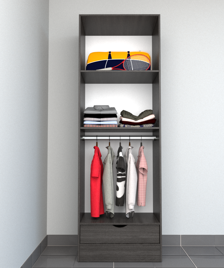 MAGIC 1DRW 90H 1S WARDROBE