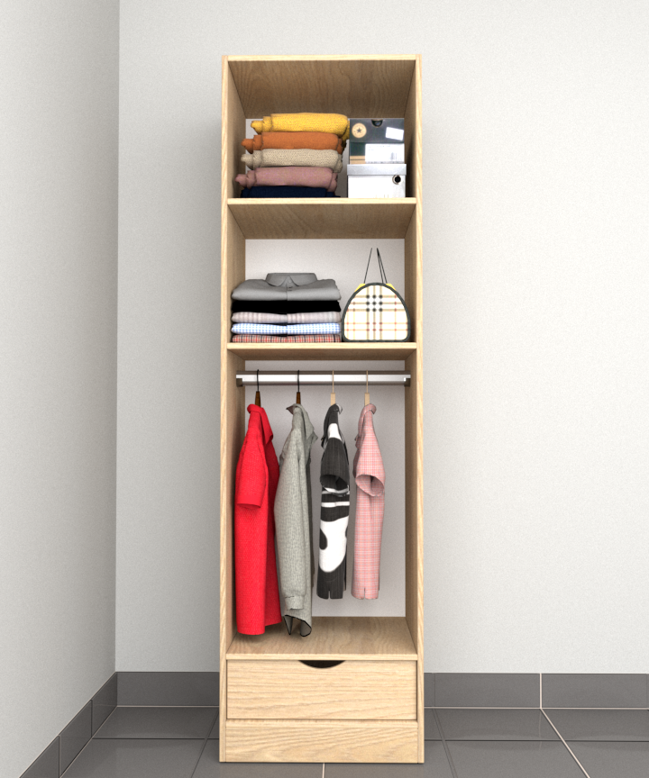 MAGIC 1DRW 90H 1S WARDROBE