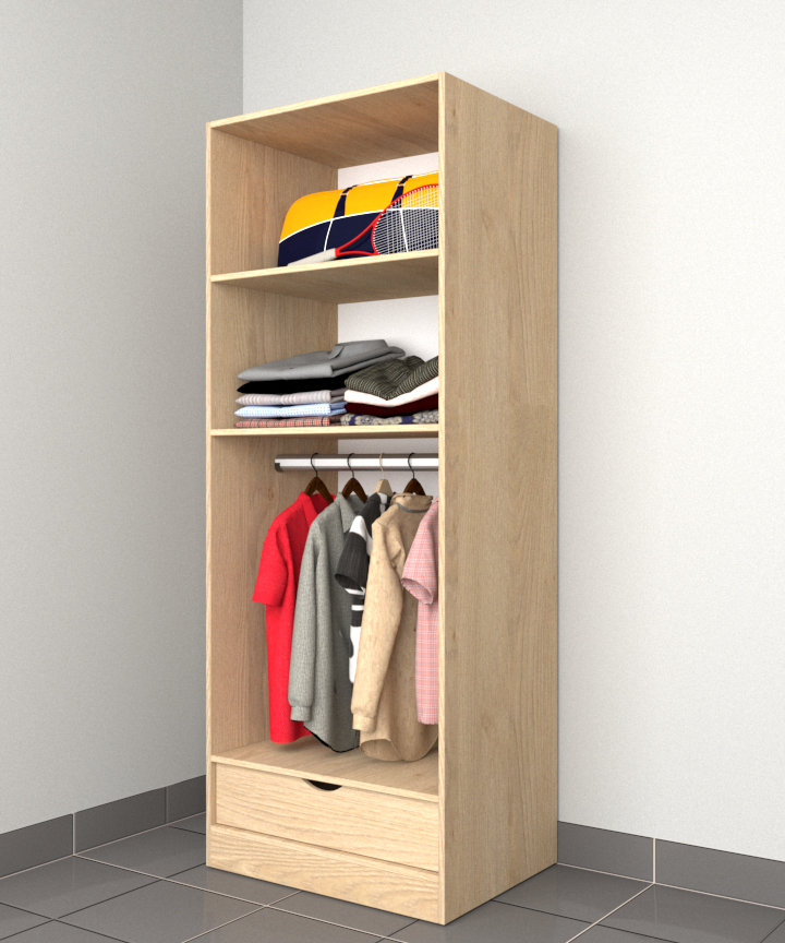 MAGIC 1DRW 90H 1S WARDROBE