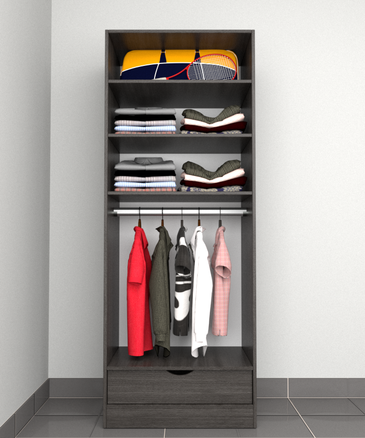 MAGIC 1DRW 90H 2S WARDROBE