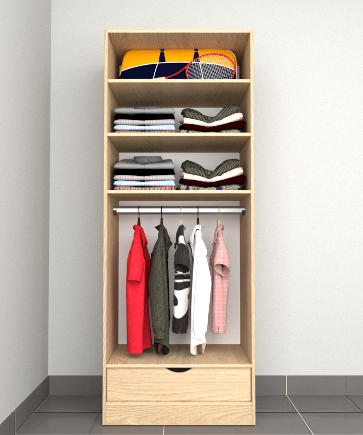 MAGIC 1DRW 90H 2S WARDROBE
