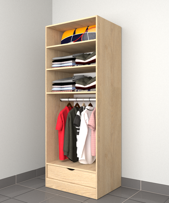 MAGIC 1DRW 90H 2S WARDROBE