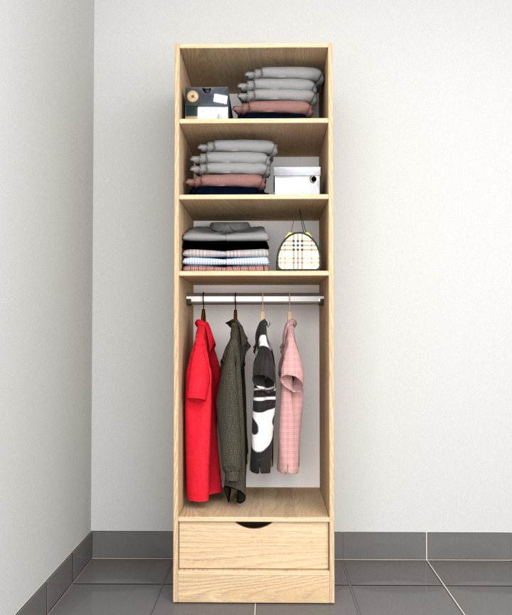 MAGIC 1DRW 90H 2S WARDROBE