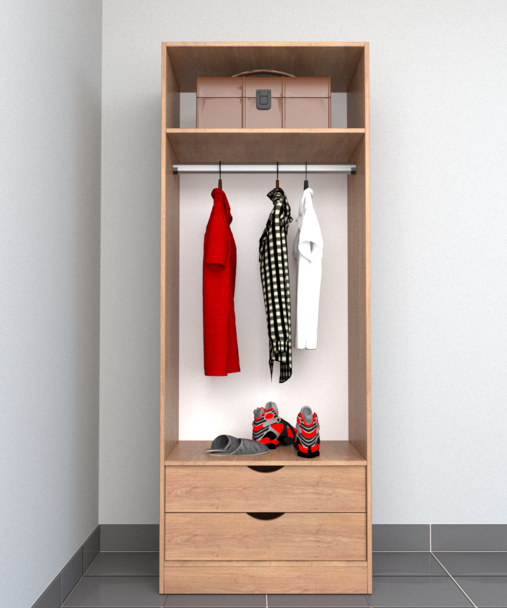 MAGIC 2DRW 125H WARDROBE