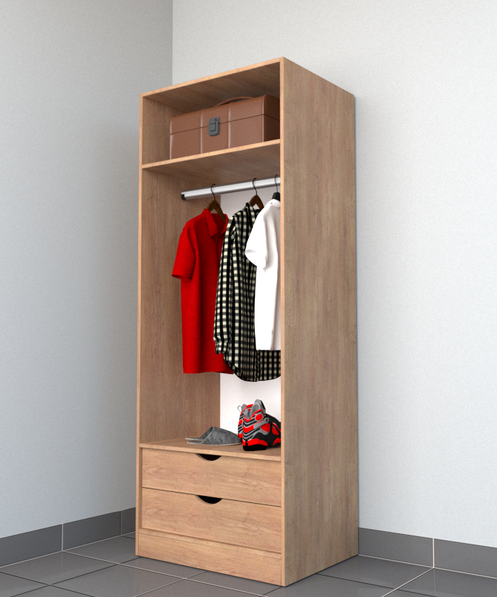 MAGIC 2DRW 125H WARDROBE