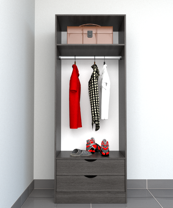 MAGIC 2DRW 125H WARDROBE