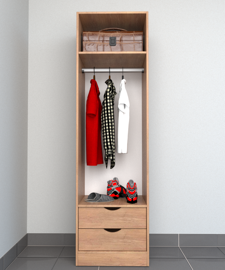 MAGIC 2DRW 125H WARDROBE