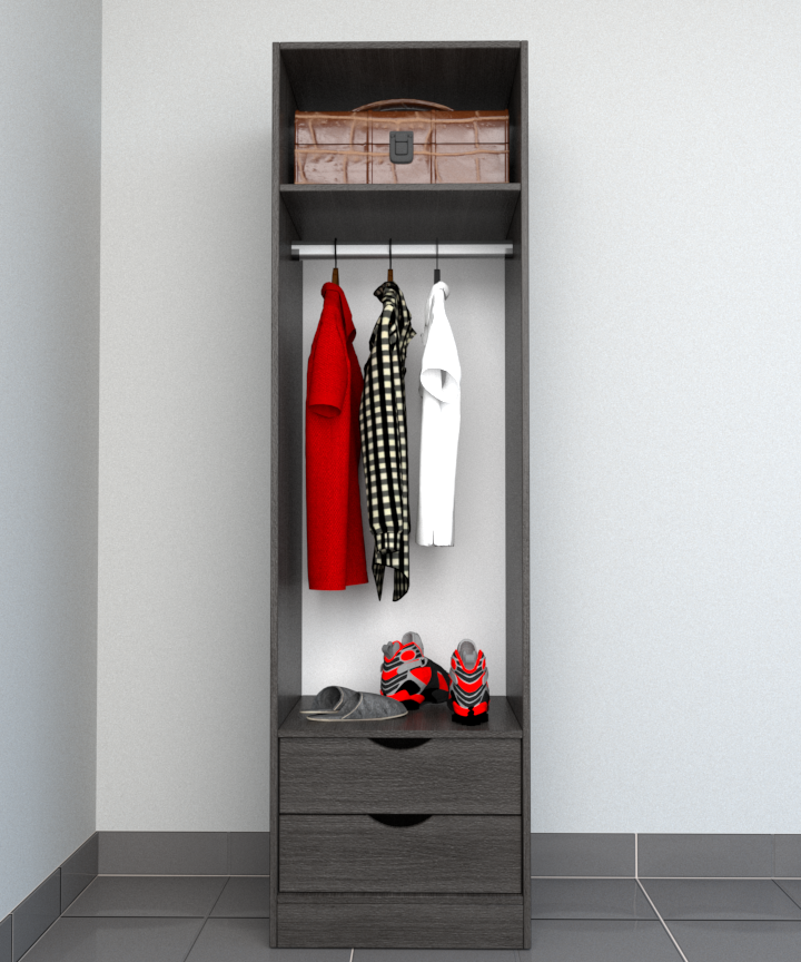 MAGIC 2DRW 125H WARDROBE