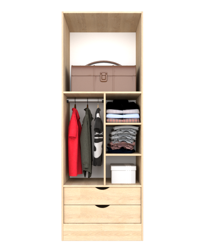 MAGIC 2DRW 90 2FS WARDROBE