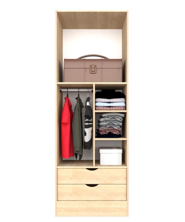 MAGIC 2DRW 90 2FS WARDROBE