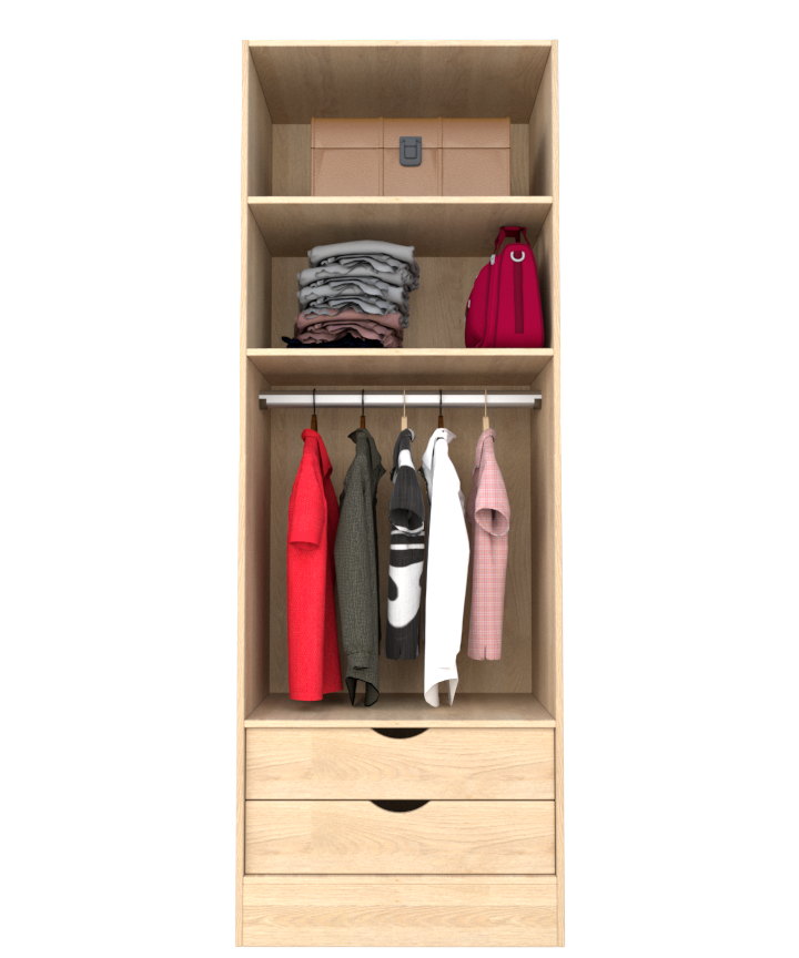 MAGIC 2DRW 90H 1S WARDROBE