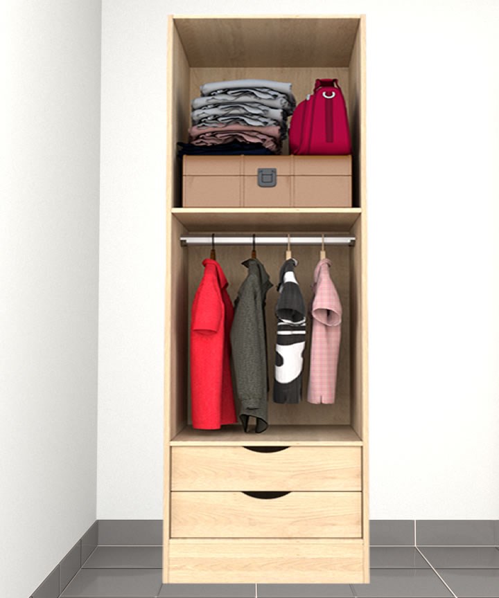 MAGIC 2DRW 90H WARDROBE
