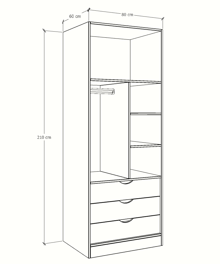 MAGIC 3DRW 125 3FS WARDROBE