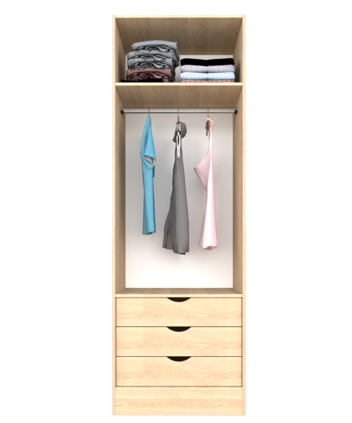 MAGIC 3DRW 125H WARDROBE