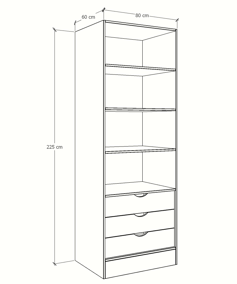 MAGIC 3DRW 3S WARDROBE