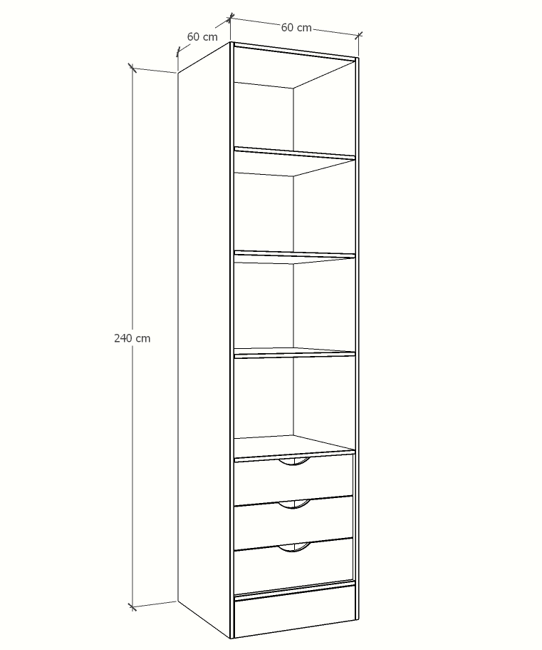 MAGIC 3DRW 3S WARDROBE