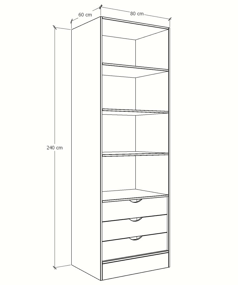 MAGIC 3DRW 3S WARDROBE