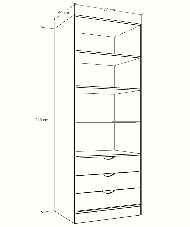 MAGIC 3DRW 3S WARDROBE