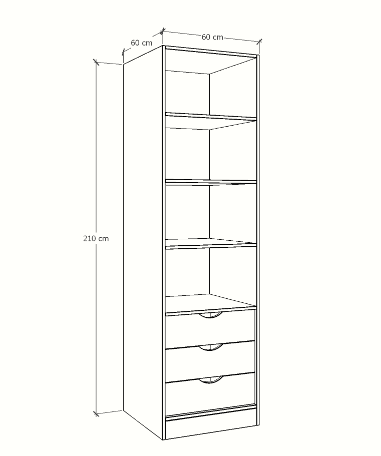 MAGIC 3DRW 3S WARDROBE