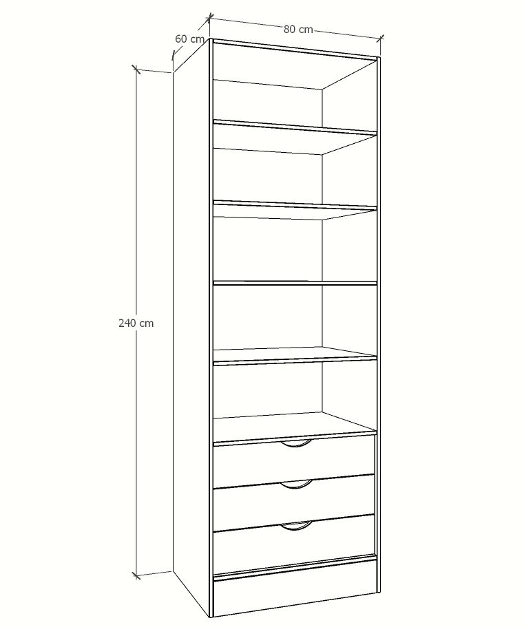 MAGIC 3DRW 4S WARDROBE