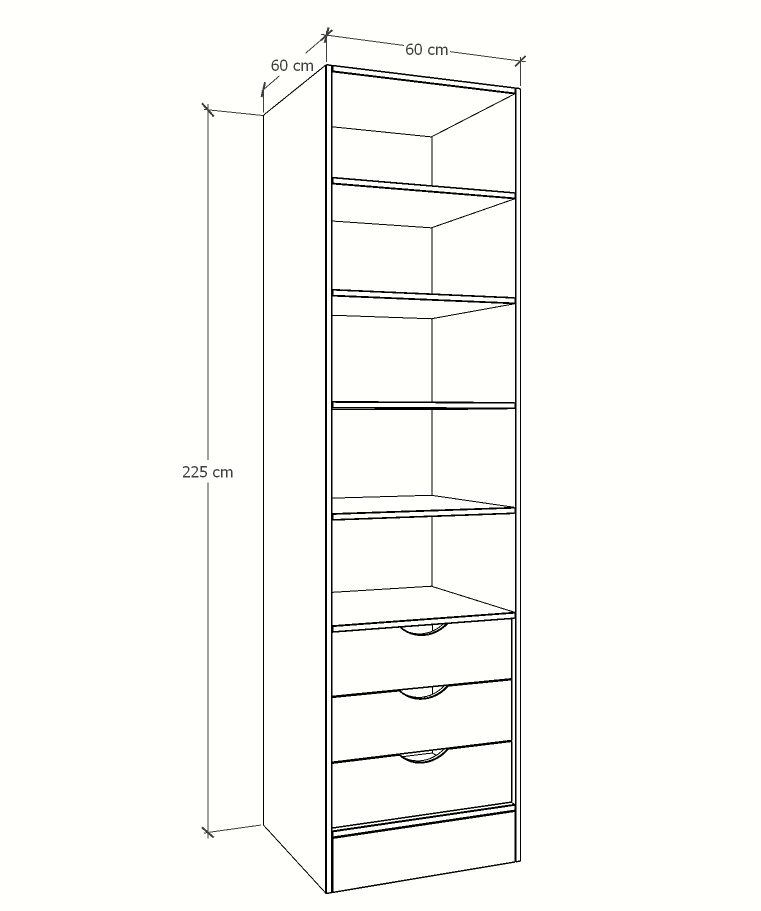 MAGIC 3DRW 4S WARDROBE