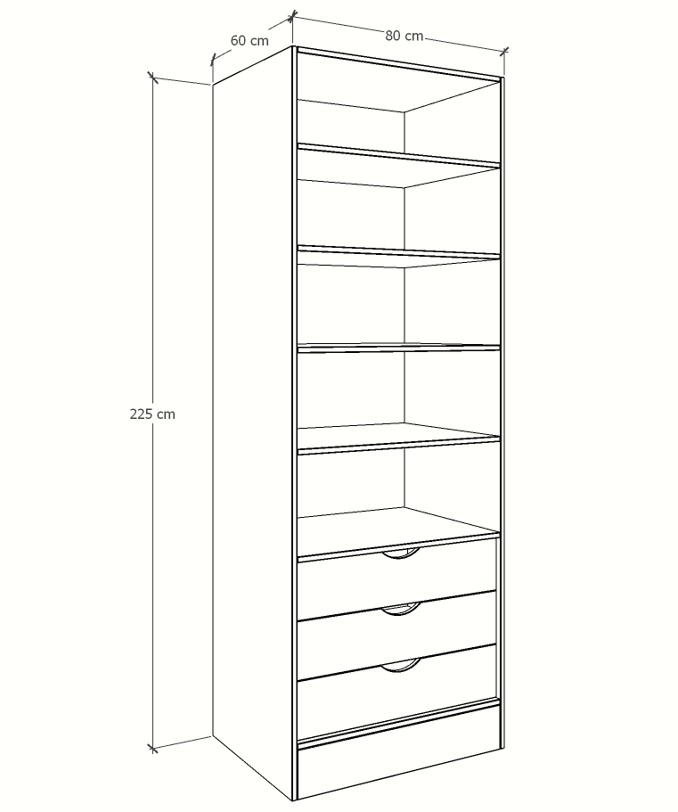 MAGIC 3DRW 4S WARDROBE
