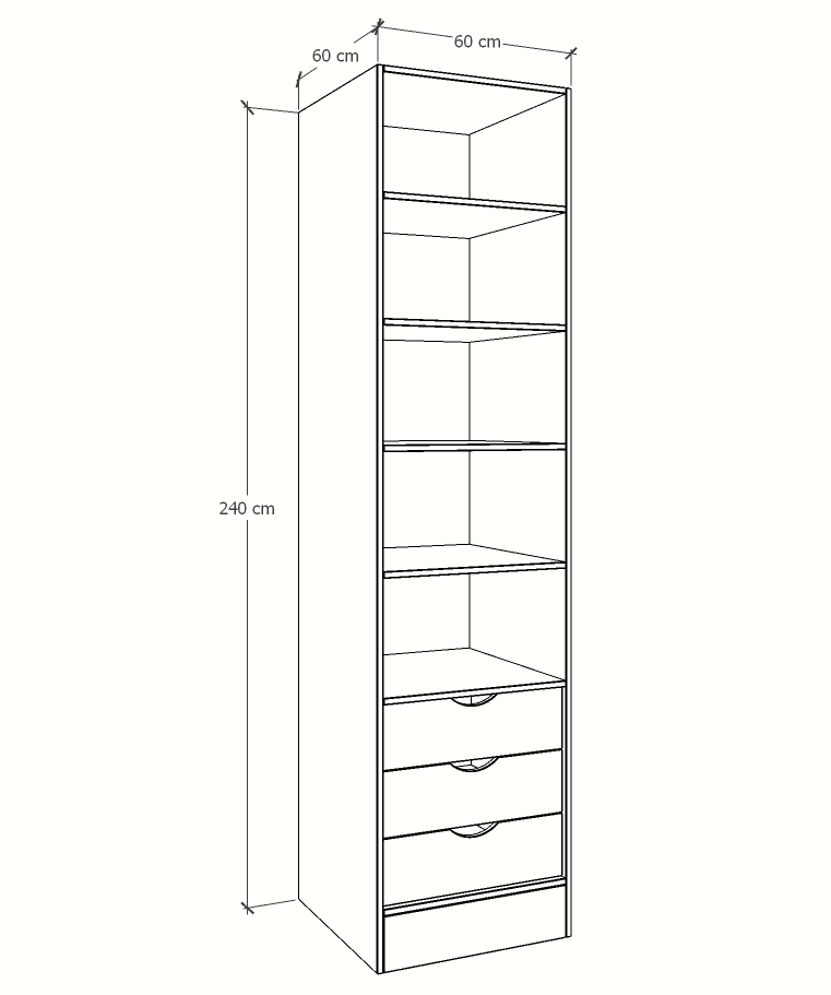 MAGIC 3DRW 4S WARDROBE