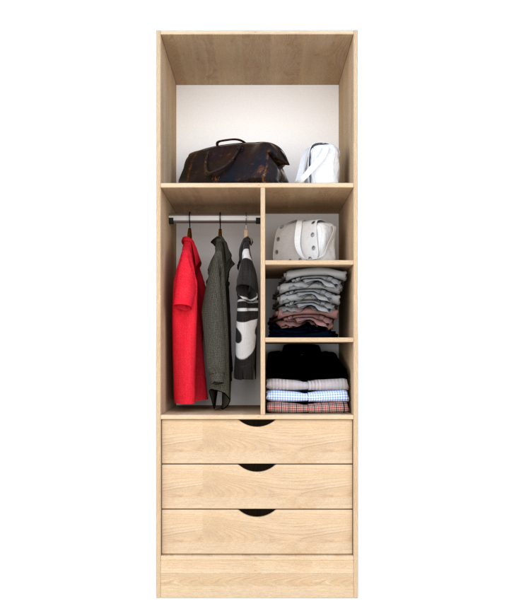 MAGIC 3DRW 90 2FS 1S WARDROBE