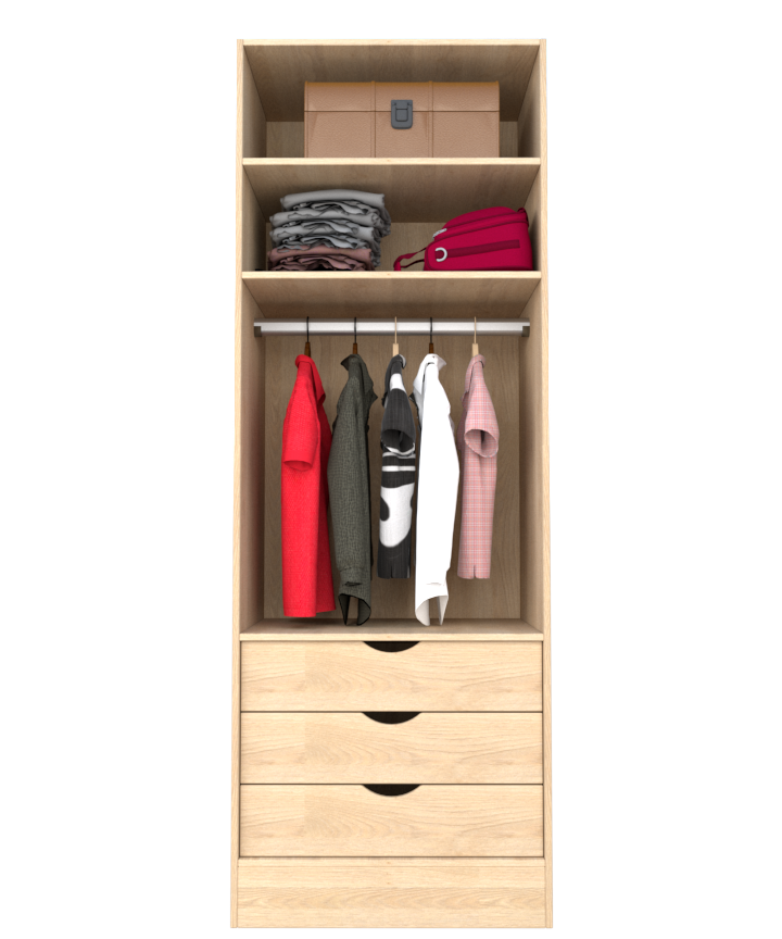 MAGIC 3DRW 90H 1S WARDROBE