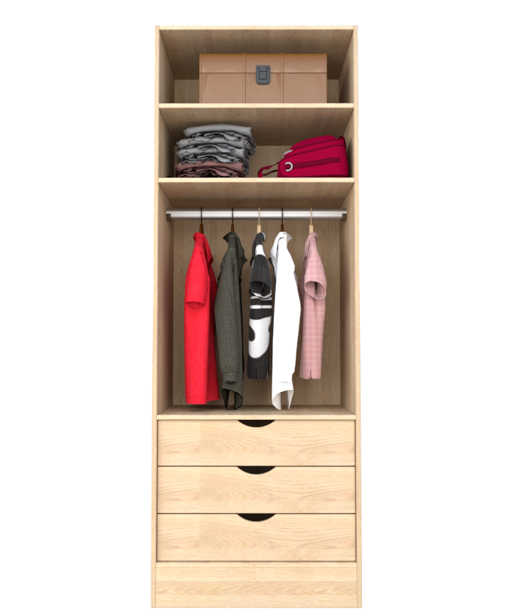 MAGIC 3DRW 90H 1S WARDROBE