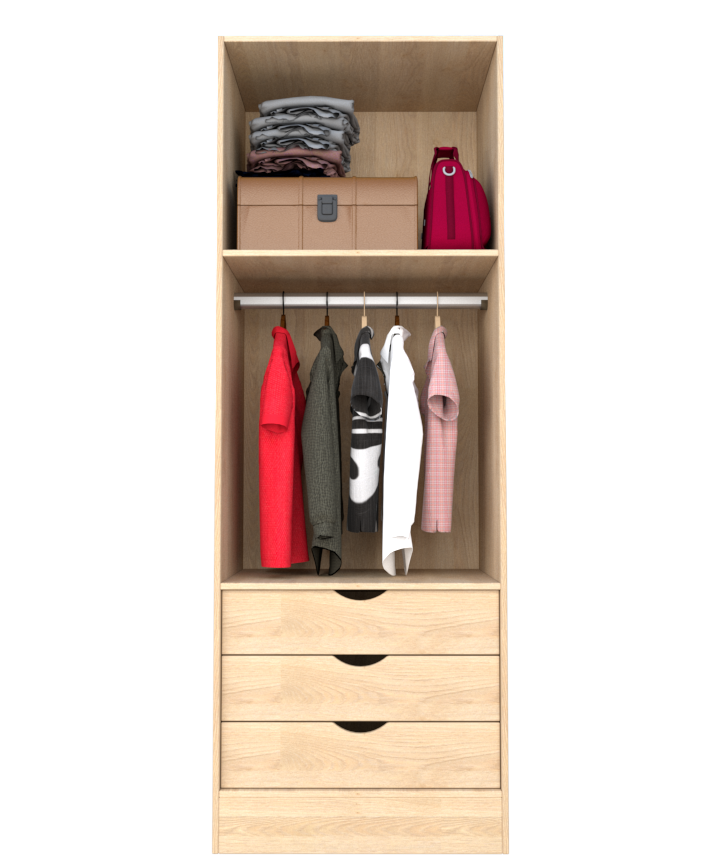 MAGIC 3DRW 90H WARDROBE