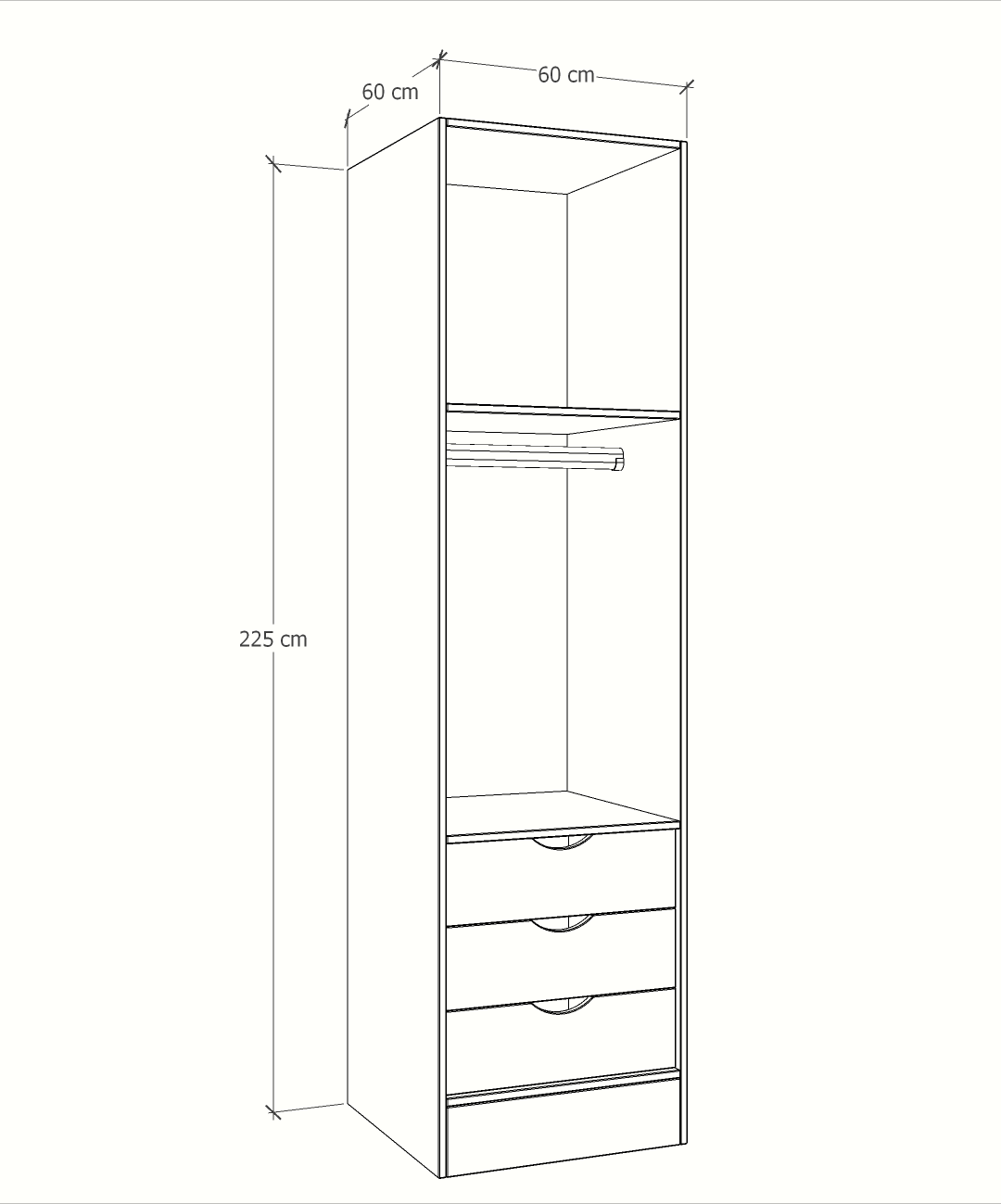 MAGIC 3DRW 90H WARDROBE