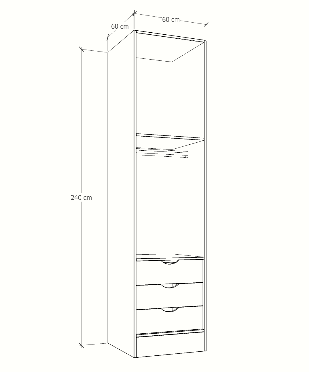 MAGIC 3DRW 90H WARDROBE