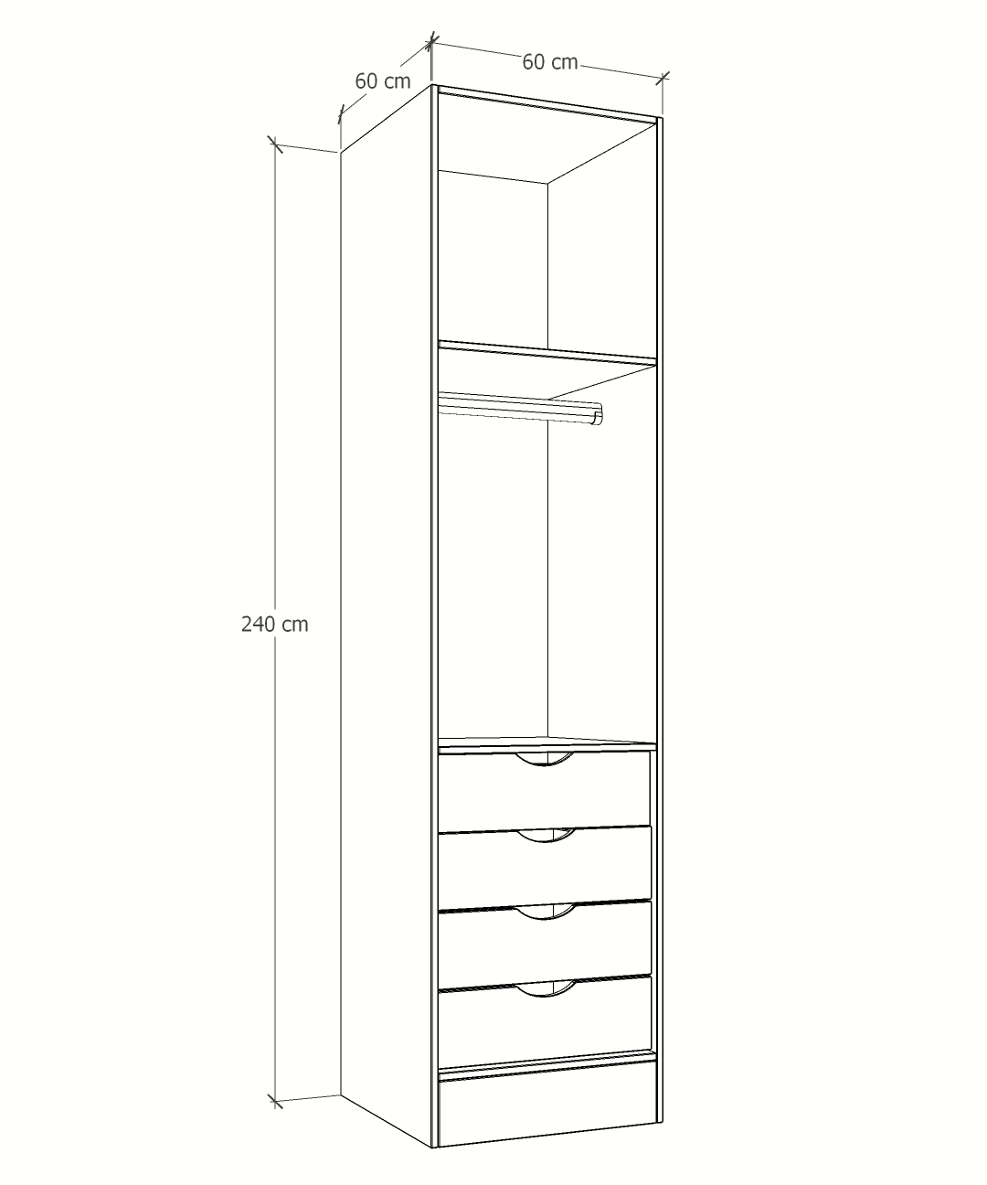 MAGIC 3DRW ORGANIZER 125H WARDROBE