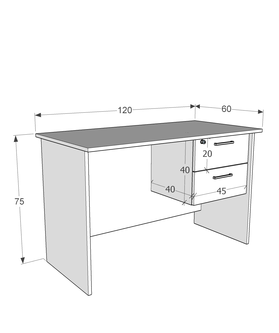 MANOR OFFICE TABLE & DRAWER