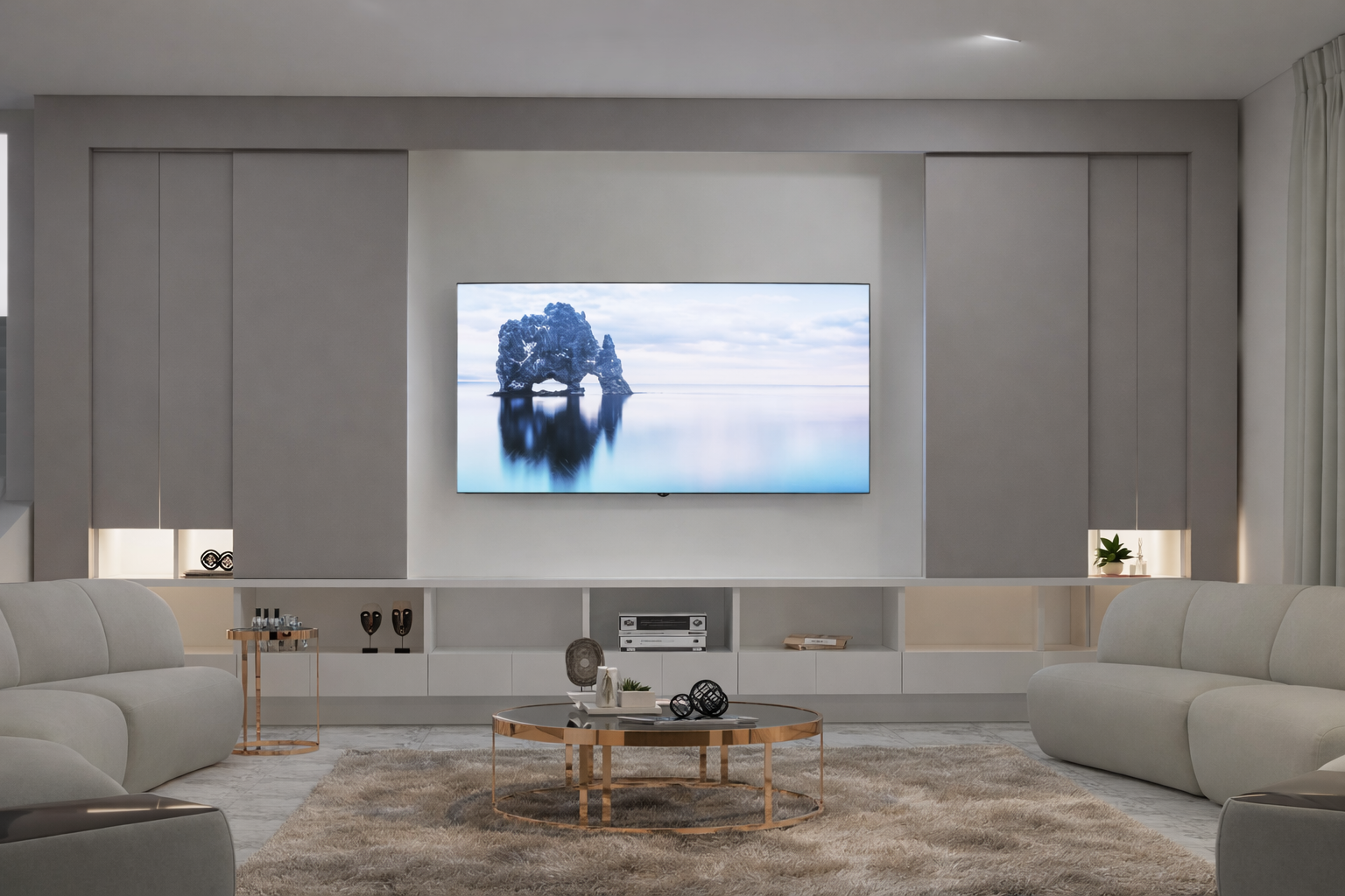 MENDY TV WALL UNIT & LIGHT
